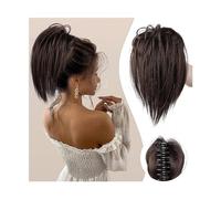 Postizo Coletero Pieza de pelo de moño desordenado, pinza en forma de garra, moño for el pelo, pieza de pelo for mujer, extensión de cola de caballo alta, corta y recta, pelo sintético Updo despeinado