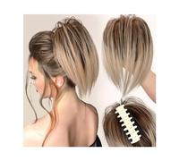Postizo Coletero Pieza de pelo de moño desordenado, pinza en forma de garra, moño for el pelo, pieza de pelo for mujer, extensión de cola de caballo alta, corta y recta, pelo sintético Updo despeinado