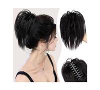 Postizo Coletero Pieza de pelo de moño desordenado, pinza en forma de garra, moño for el pelo, pieza de pelo for mujer, extensión de cola de caballo alta, corta y recta, pelo sintético Updo despeinado