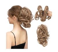 Postizo Coletero Pinza de garra sintética Diy for extensiones de cabello de cola de caballo, moño de pelo falso, negro, Rubio, pelo Natural, coleta falsa for mujer Moño Postizo de Pelo(12H24)