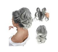 Postizo Coletero Pinza de garra sintética Diy for extensiones de cabello de cola de caballo, moño de pelo falso, negro, Rubio, pelo Natural, coleta falsa for mujer Moño Postizo de Pelo(1B 171T60)