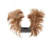 Postizo Coletero Pinza for el pelo for moño desordenado, pinza for el pelo fácil de usar, peinados versátiles, peluca esponjosa for cabello fino o grueso Moño Postizo de Pelo(Light Brown)