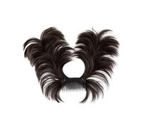 Postizo Coletero Pinza for el pelo for moño desordenado, pinza for el pelo fácil de usar, peinados versátiles, peluca esponjosa for cabello fino o grueso Moño Postizo de Pelo(Black Brown)