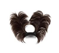 Postizo Coletero Pinza for el pelo for moño desordenado, pinza for el pelo fácil de usar, peinados versátiles, peluca esponjosa for cabello fino o grueso Moño Postizo de Pelo(Dark Brown)