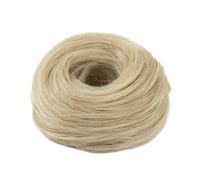 Postizo Coletero sintético tipo donut for mujer, elástico y liso, con moño desordenado Uso diario(Ash Blonde)