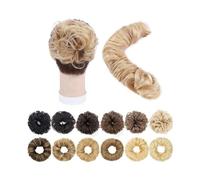 Postizo Coleteros de moño desordenado Rich Choices, extensiones de moño de cabello 100% humano, 32 g, recogido tipo dona despeinado for mujeres y niñas Uso diario(12P613)