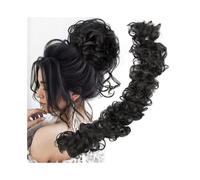 Postizo Coleteros for cabello ondulado y rizado, sintéticos, largos y desordenados, extensiones de cola de caballo for envolver el cabello Uso diario(1)