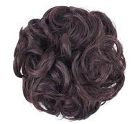 Postizo de moño 1 extensiones de pelo grueso for uso diario, moño desordenado, moño de pelo desordenado, coleteros sintéticos ondulados y rizados Pelo De Moño (Color : 33)