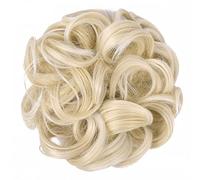 Postizo de moño 1 extensiones de pelo grueso for uso diario, moño desordenado, moño de pelo desordenado, coleteros sintéticos ondulados y rizados Pelo De Moño (Color : 22T613)