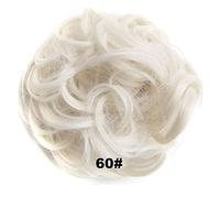 Postizo de moño 1 Uds. Extensiones de pelo rizado ondulado desordenado sintético moño de pelo despeinado Updo moño for mujeres y niñas Pelo De Moño (Color : 60)