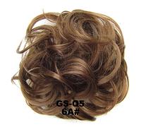 Postizo de moño 1 Uds. Extensiones de pelo rizado ondulado desordenado sintético moño de pelo despeinado Updo moño for mujeres y niñas Pelo De Moño (Color : 6A)