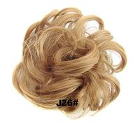 Postizo de moño 1 Uds. Extensiones de pelo rizado ondulado desordenado sintético moño de pelo despeinado Updo moño for mujeres y niñas Pelo De Moño (Color : J26)