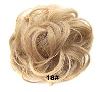 Postizo de moño 1 Uds. Extensiones de pelo rizado ondulado desordenado sintético moño de pelo despeinado Updo moño for mujeres y niñas Pelo De Moño (Color : 18)