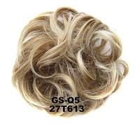 Postizo de moño 1 Uds. Moño de pelo desordenado extensión de pelo rizado ondulado desordenado sintético despeinado Updo moño postizo for mujeres y niñas Pelo De Moño (Color : 27T613)