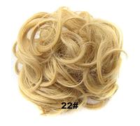Postizo de moño 1 Uds. Moño de pelo desordenado extensión de pelo rizado ondulado desordenado sintético despeinado Updo moño postizo for mujeres y niñas Pelo De Moño (Color : 22)
