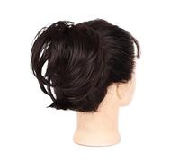 Postizo de moño Extensión de cola de caballo for moño de pelo desordenado, postizo sintético recto, extensiones de moño de cola de caballo cortas, accesorios for el cabello, coletero elástico for muje