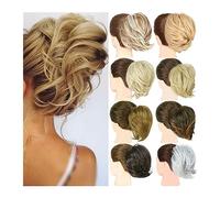 Postizo de moño Extensiones de moño de pelo, postizos de moño sintético, extensiones de moño de pelo de cola de caballo completamente cortas, postizos de moño de pelo elásticos for mujeres Pelo De Moñ