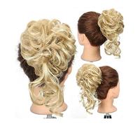 Postizo de moño Moño desordenado for mujer, extensiones de moño for el cabello despeinado, banda elástica sintética, moño for el cabello, coleta ondulada y rizada, postizos for uso diario Pelo De Moño