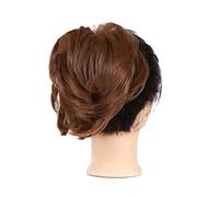 Postizo de moño Moño desordenado, pieza de pelo, moño falso, coleteros sintéticos cortos y rectos, moño de rosquilla, extensión de cola de caballo, banda elástica, moño for el cabello for mujeres y ni