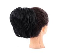 Postizo de moño Moño desordenado, pieza de pelo, moño falso, coleteros sintéticos cortos y rectos, moño de rosquilla, extensión de cola de caballo, banda elástica, moño for el cabello for mujeres y ni