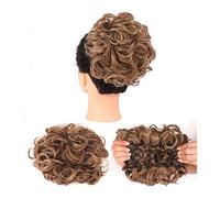Postizo de moño Peines Clip en extensiones de cola de caballo for mujeres extensiones de moño de pelo rizado desordenado Updo postizo moños cabello fácil de estirar Pelo De Moño (Color : Q8-12H24)