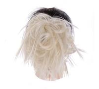 Postizo de moño Postizo resistente al calor for mujeres pelo sintético moño Scrunchie extensión desordenado moño corto recto con bandas elásticas for el cabello Pelo De Moño (Color : 60)