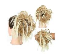 Postizo de moño Tousled Updo Messy Bun Hair Piece Straight Curly Mix Extensiones de cola de caballo Fake Synthetic Elastic Band Scrunchies Hairpiece for mujeres niñas Pelo De Moño (Color : Q17 22H613