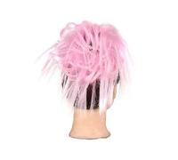 Postizo de moño Tousled Updo Messy Bun Hair Piece Straight Curly Mix Extensiones de cola de caballo Fake Synthetic Elastic Band Scrunchies Hairpiece for mujeres niñas Pelo De Moño (Color : Q17 Light