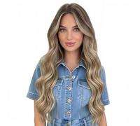 Postizo De Pelo Rizado | Peluca Ondulada Natural Con Longitud De 46 Centímetros - Clip Capilar Natural Y Realista,Para Mujeres Madres Novias Estudiantes Y Trabajo En Eventos Bodas Y Fiestas Oficina