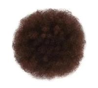 Postizo Extensión de cabello sintético con cola de caballo, rizada y con cordón ajustable, con clip y moño afro Uso diario(1BT33)