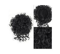 Postizo Extensión de moño de pelo rizado desordenado, recogido sintético despeinado, coleta con cordón ajustable Uso diario(1)