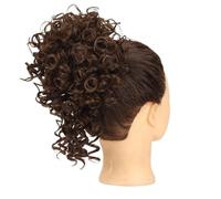 Postizo Extensión de moño desordenado for mujer, extensión de cabello sintético rizado con cordón elástico Uso diario(4-30)