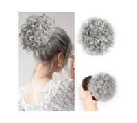 Postizo Extensiones cortas con clip y cola de caballo sintética con moño rizado afro y cordón ajustable Uso diario(10 1001)