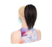 Postizo Extensiones de cola de caballo con pinza corta y moño sintético liso for mujer Uso diario(6A)