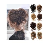 Postizo Moño rizado desordenado, coletero, recogido despeinado, banda elástica, extensiones de cabello Uso diario(103#)