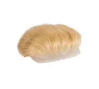 Postizo para la calvicie Parche frontal del pelo de los hombres cabello humano pedazo lleno cordón la rayita frente for(#22)