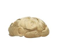 Postizo para la calvicie Unidades indias de mirada naturales del cabello humano reemplazo completo sistema pelo nudo doble la base piel PU(6x8)