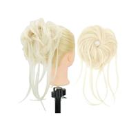 Postizo Pieza de moño de pelo desordenado, coleteros largos Updo, extensión de cola de caballo, postizos ondulados, diadema de moño Uso diario(Brown Blonde)