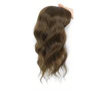 Postizos De 35,5 Cm for Mujeres Con Cabello Fino, Base Grande De 16,5 X 16,5 Cm Flequillo, Piezas De Peluca De Encaje Invisible Hechas A Mano Adorno de pelo para mujer(Light Brown)