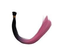 Postizos Moños Extensiones De Cabello Colores Con Punta En I, Postizos Arcoíris, Color Ombré, 16 Pulgadas, 100 Hebras/juego For Mujeres, Accesorios For Sintético(Black-Pink)