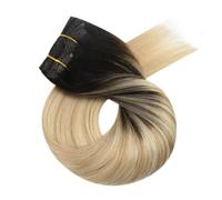 Postizos Para Moños Extensiones de cabello con clip, liso sedoso, balayage, ombré(Color 7,20INCH 105G 7P_100G/SET)
