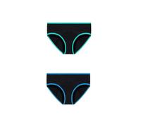 Postpartum Panty Cotton Menstrual Knickers For Lady Leak Proof Crotch Absorbent Briefs Breathable Heavy Flow Underwear Pack Of 2 Light Cyan/Blue 5Xl