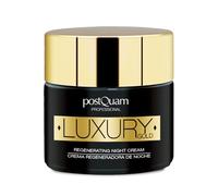 Postquam - Crema de Noche Luxury Gold | Crema Hidratante con Acido Hialuronico y Oro Coloidal - 50 Ml