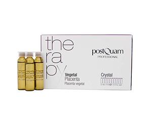 PostQuam - Pack de Ampollas de Placenta Vegetal Capilar - Tratamiento Anticaída para el Cabello - Estimula la Circulación y Previene la Caída Excesiva del Cabello - 12 Ampollas de 9 ml