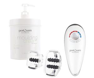 PostQuam Professional - Pack Crema Moulding 1000ml + Masajeador Sculptor™ - L-Carnitina, Hiedra, Acebo y Fucus + EMS, Succión y Rodillos - Reafirma, Moldea y Tonifica