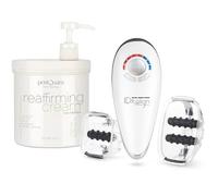 PostQuam Professional - Tratamiento Anticelulitis Completo en Casa - Crema Reafirmante 1000 ml + Masajeador Corporal Vacuum - Reduce Celulitis, Activa Circulación y Mejora la Firmeza de la Piel