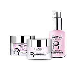 Postquam - Resveraplus | Pack Crema Antiarrugas Mujer: Crema de Día 50 ml + Sérum 30 ml + Contorno de Ojos 15ml - Cuidado Antiedad