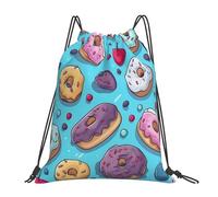 Postre De Dona Dulce Hombre Mujer Mochilas Deportiva Con Cordón Bolsa De Deporte Impermeable Mochila De Cuerdas Para Playa Viaje Fútbol