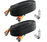 Postta BNC - Cable de alimentación para videocámara todo en uno, cable de seguridad con dos conectores para sistema de vigilancia CCTV DVR