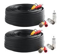 Postta BNC - Cable de alimentación para videocámara todo en uno, cable de seguridad con dos conectores para sistema de vigilancia CCTV DVR